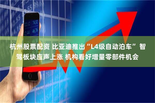 杭州股票配资 比亚迪推出“L4级自动泊车” 智驾板块应声上涨 机构看好增量零部件机会